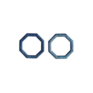 Octagon earrings Black
